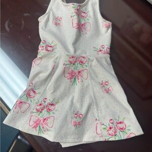 Joules Floral Kids Dress - Pink and Cream